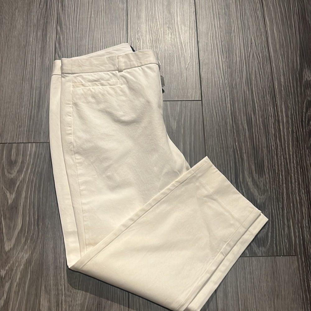 Banana Republic Sloan Ivory Crop Pants size 12